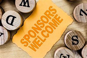 Letter tiles: "Sponsors Welcome"